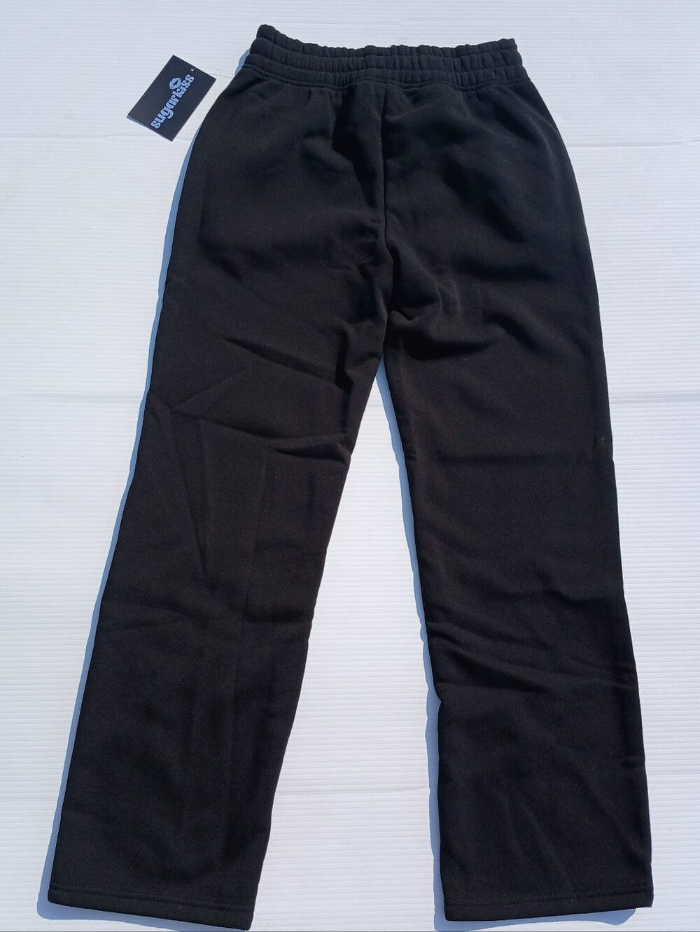 NEW NWT Black Wide Leg Sweat Pants womens size M Lounge Jogger Jogging Pant - Picture 7 of 8